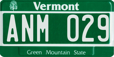 VT license plate ANM029