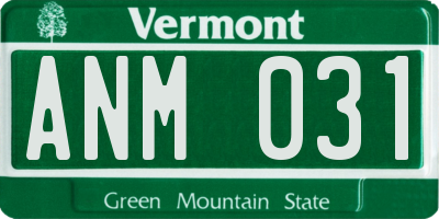 VT license plate ANM031