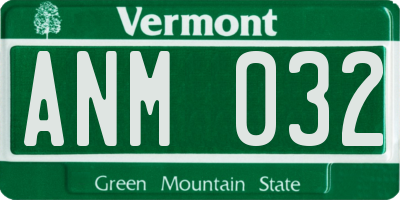 VT license plate ANM032