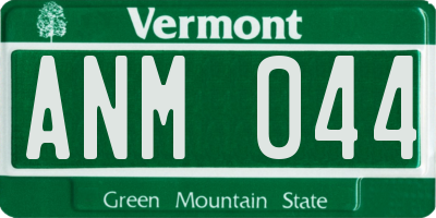 VT license plate ANM044
