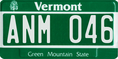 VT license plate ANM046