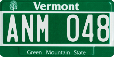 VT license plate ANM048