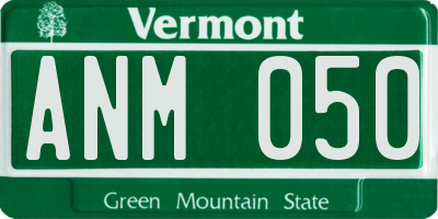 VT license plate ANM050