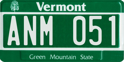VT license plate ANM051