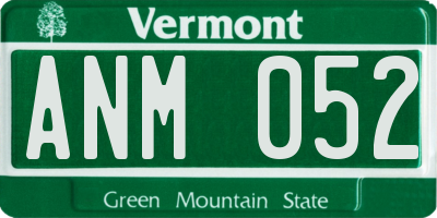 VT license plate ANM052