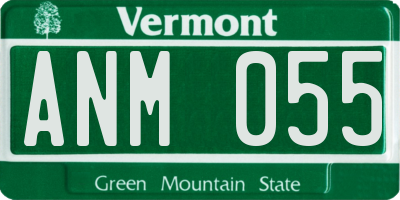 VT license plate ANM055