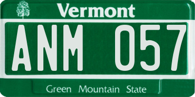 VT license plate ANM057