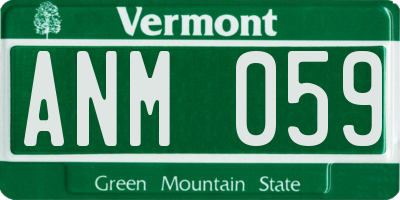 VT license plate ANM059