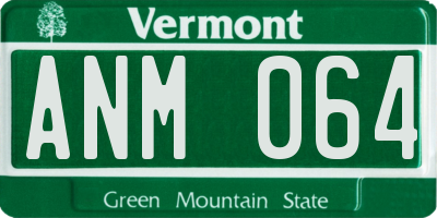 VT license plate ANM064