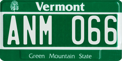 VT license plate ANM066