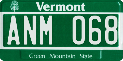 VT license plate ANM068