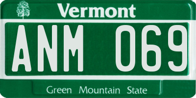 VT license plate ANM069