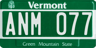 VT license plate ANM077