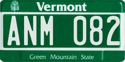 VT license plate ANM082