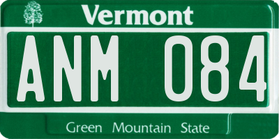 VT license plate ANM084