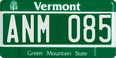 VT license plate ANM085