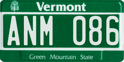 VT license plate ANM086