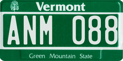 VT license plate ANM088