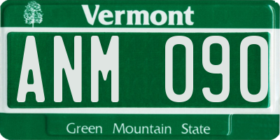 VT license plate ANM090