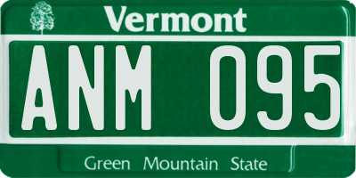 VT license plate ANM095