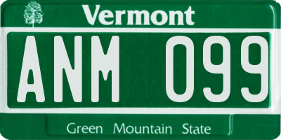 VT license plate ANM099