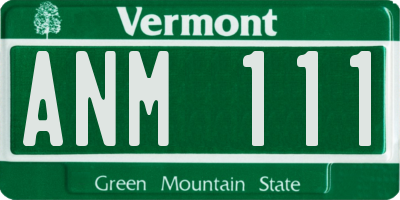 VT license plate ANM111