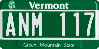 VT license plate ANM117