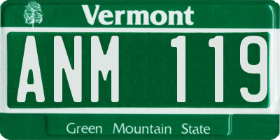 VT license plate ANM119