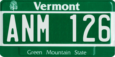VT license plate ANM126