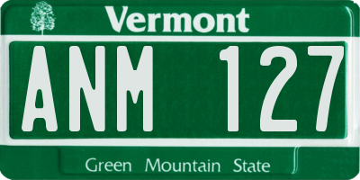 VT license plate ANM127