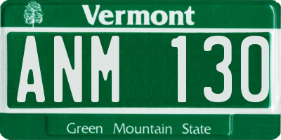 VT license plate ANM130