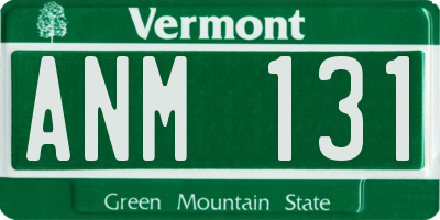 VT license plate ANM131