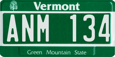 VT license plate ANM134