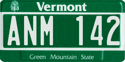 VT license plate ANM142
