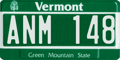 VT license plate ANM148