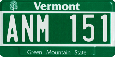 VT license plate ANM151