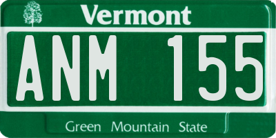 VT license plate ANM155