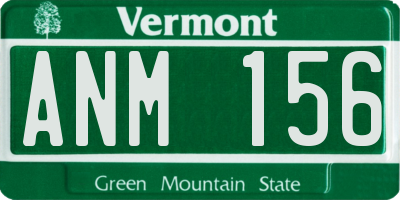 VT license plate ANM156