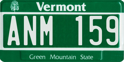 VT license plate ANM159