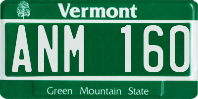 VT license plate ANM160