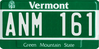 VT license plate ANM161