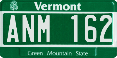 VT license plate ANM162