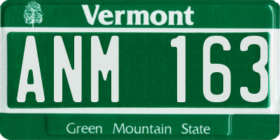 VT license plate ANM163
