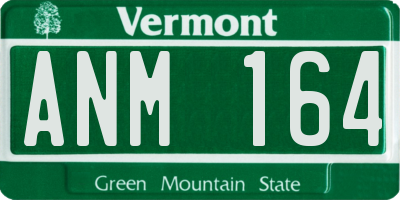 VT license plate ANM164