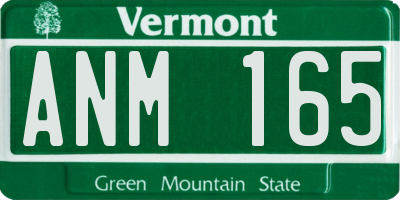 VT license plate ANM165