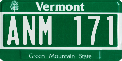 VT license plate ANM171