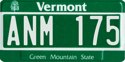 VT license plate ANM175