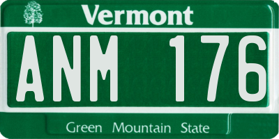 VT license plate ANM176