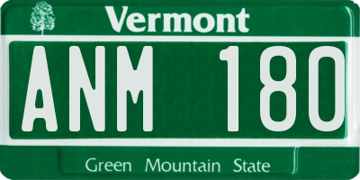 VT license plate ANM180