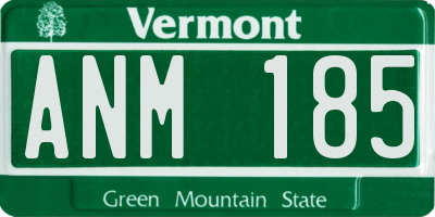 VT license plate ANM185